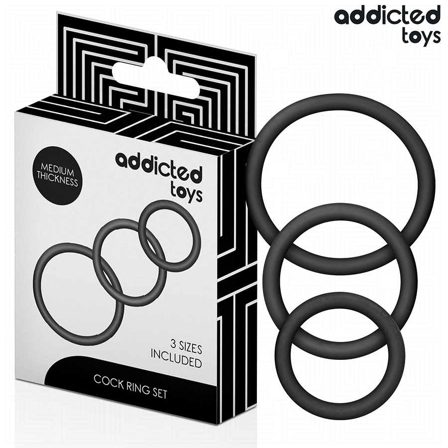 ADDICTED TOYS - SÆT MED SILIKONERINGE MODEL 2