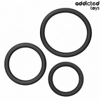 ADDICTED TOYS - SÆT MED SILIKONERINGE MODEL 2