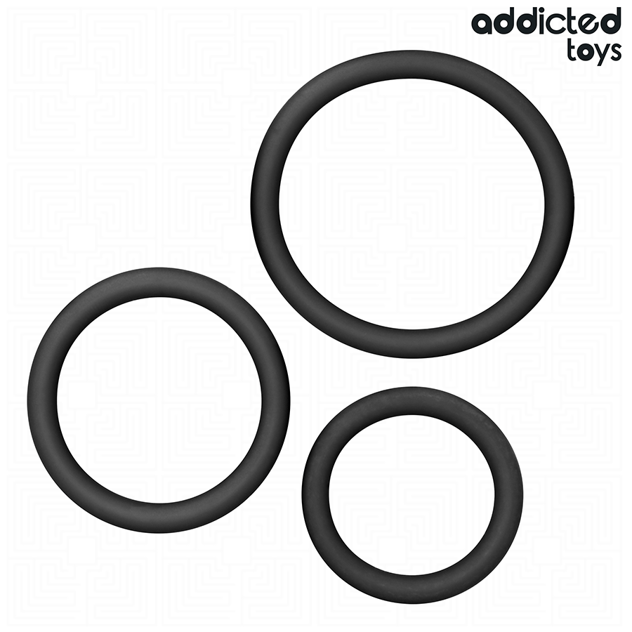 ADDICTED TOYS - SÆT MED SILIKONERINGE MODEL 2