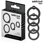 ADDICTED TOYS - SÆT MED TRYKSILIKONERINGE