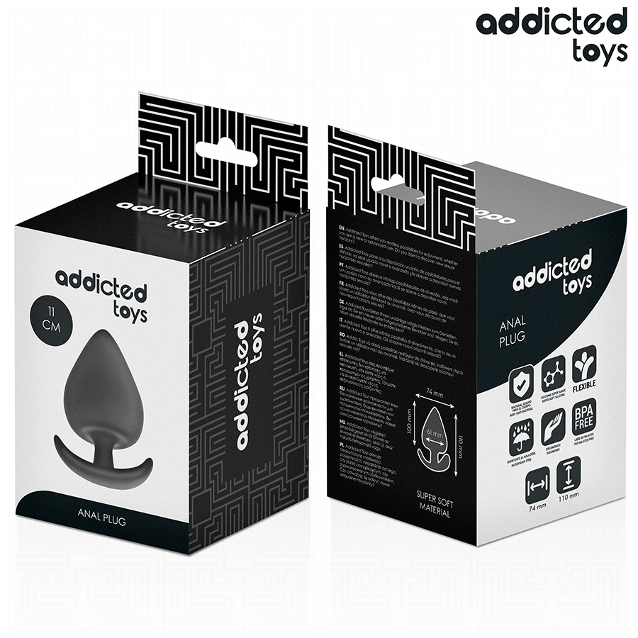 ADDICTED TOYS - ANALPLUG SILIKONE STØRRELSE XXL 11 CM