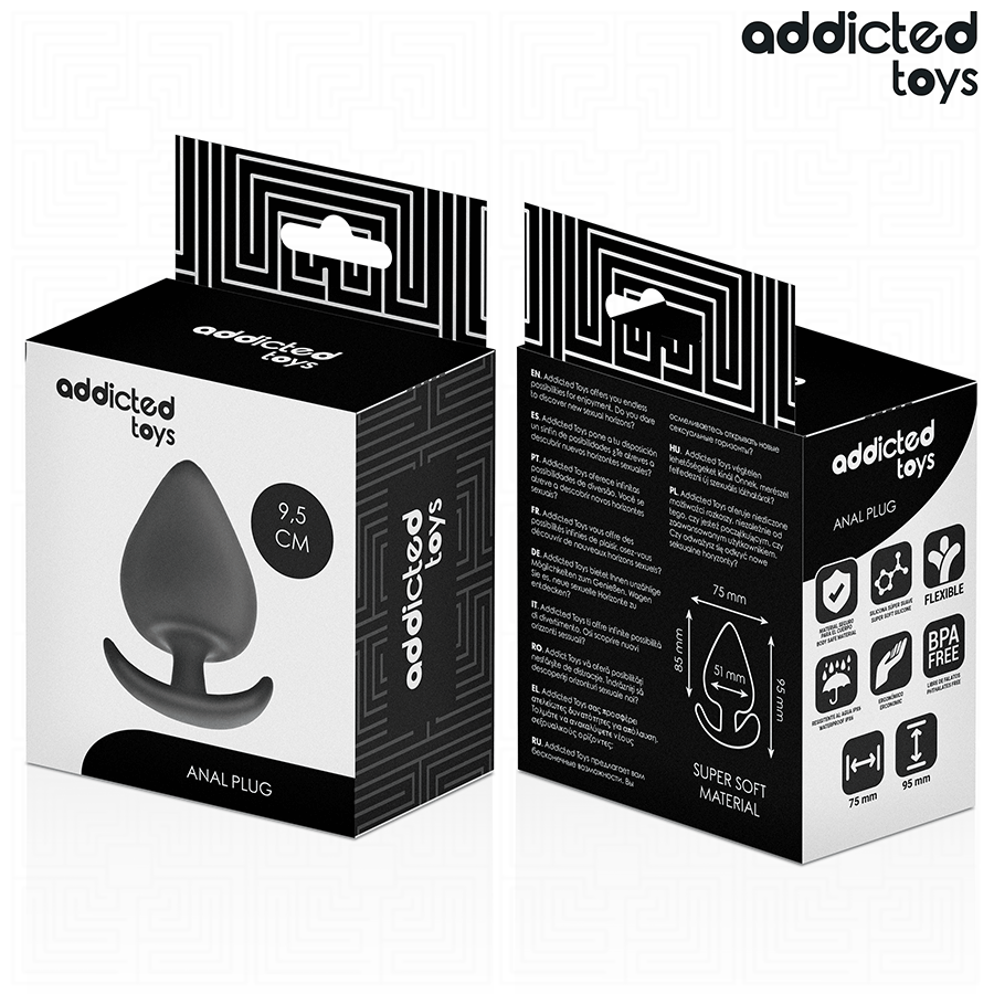 ADDICTED TOYS - ANALPLUG SILIKONE STØRRELSE XL 9,5 CM