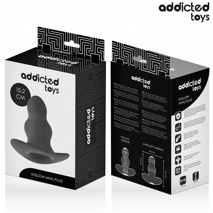 ADDICTED TOYS - HULE ANALPLUG SILIKONE STØRRELSE XXL 15,2 CM