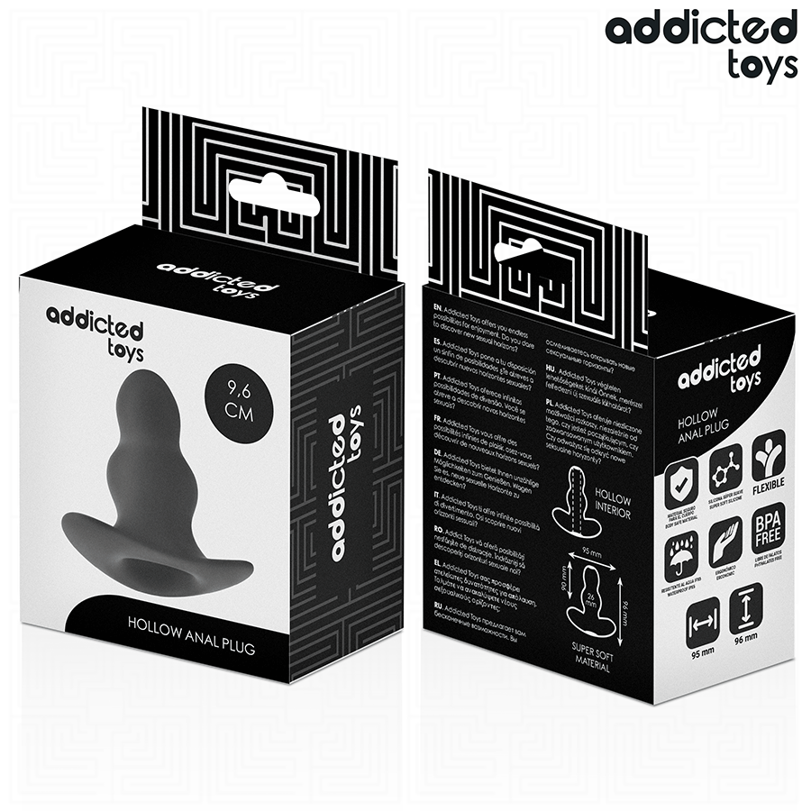 ADDICTED TOYS - HULE ANALPLUG SILIKONE STØRRELSE M 9,6 CM