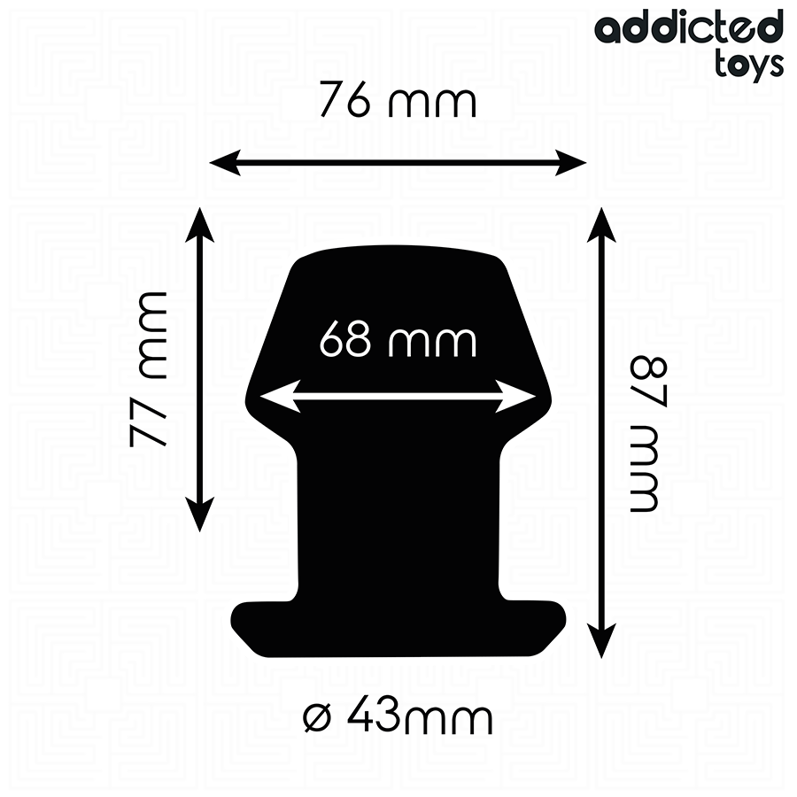 ADDICTED TOYS - EKSTREM HULE ANALPLUG SILIKONE STØRRELSE M 8,7 CM