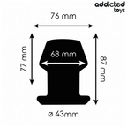 ADDICTED TOYS - EKSTREM HULE ANALPLUG SILIKONE STØRRELSE M 8,7 CM