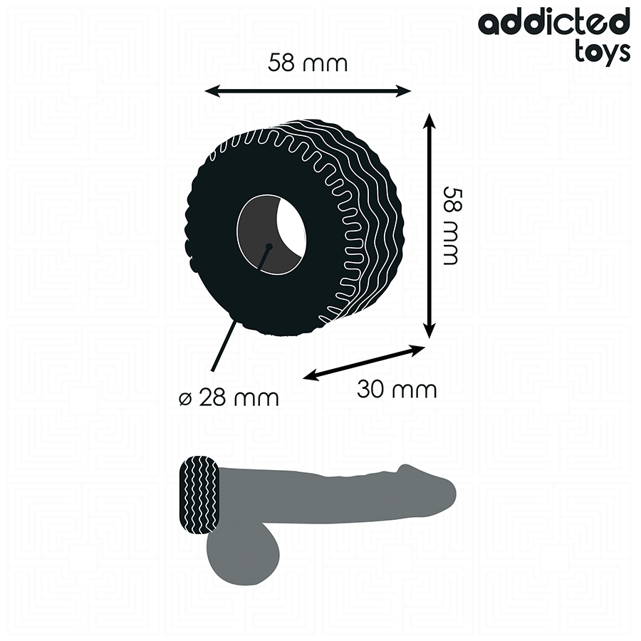 ADDICTED TOYS - EKSTRA TYK PIKSRING