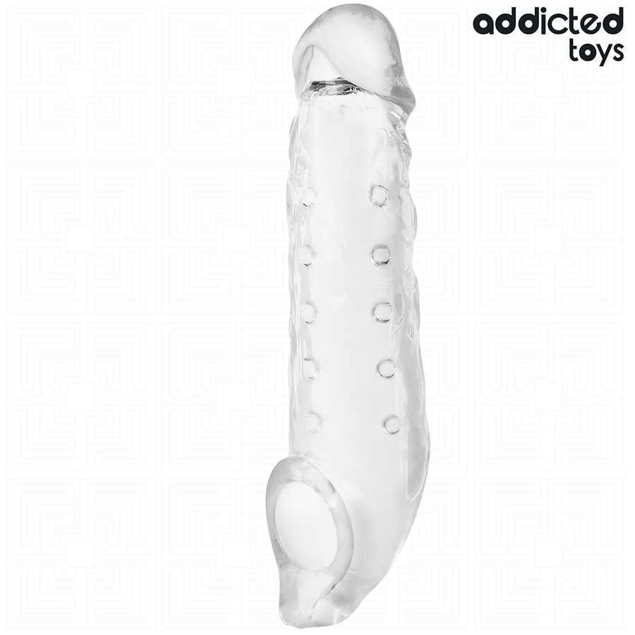 ADDICTED TOYS - TRANSPARENT PENISFORLÆNGNING STØRRELSE S 23 CM