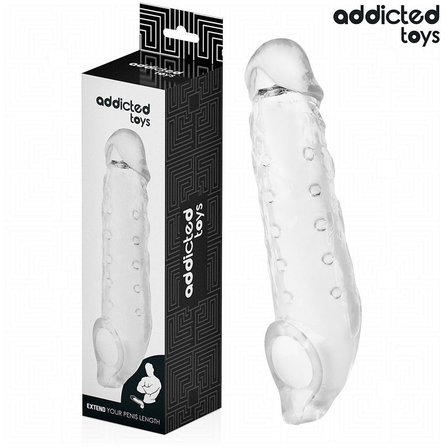 ADDICTED TOYS - TRANSPARENT PENISSKEDE STØRRELSE M 27 CM