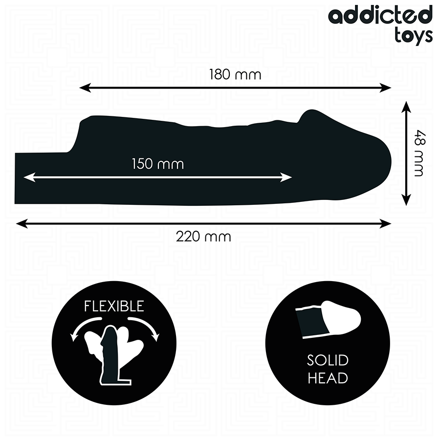 ADDICTED TOYS - TRANSPARENT PENISFORLÆNGNING 27 CM