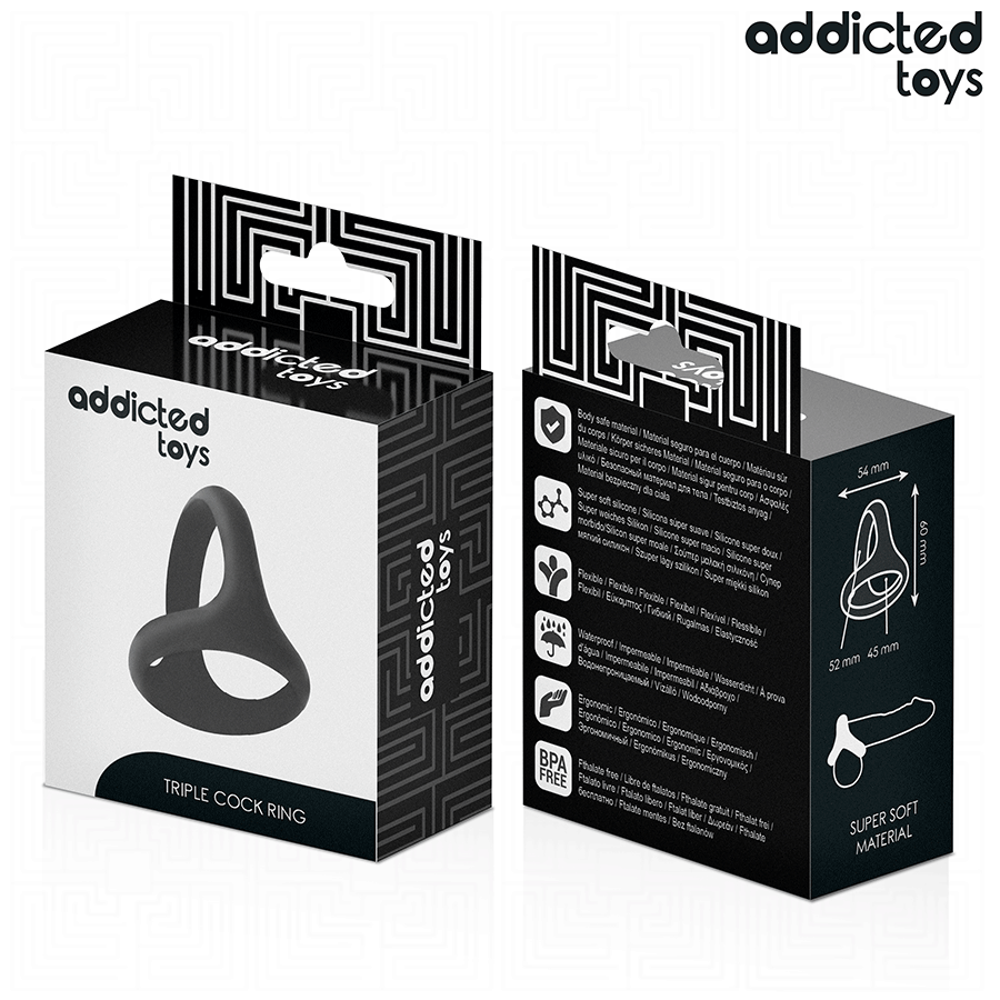 ADDICTED TOYS - TYK TRIPLE PENIS RING