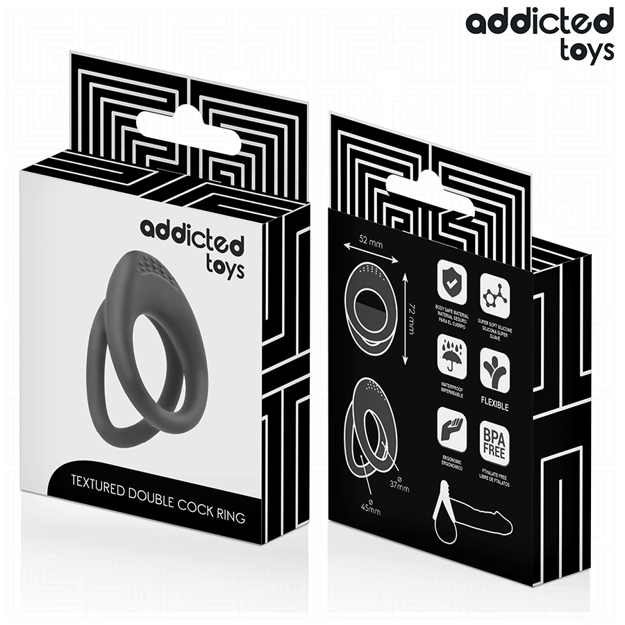 ADDICTED TOYS - DOBBELT TEKSTURERET PENIS RING