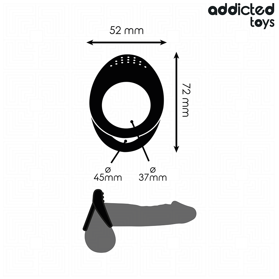 ADDICTED TOYS - DOBBELT TEKSTURERET PENIS RING
