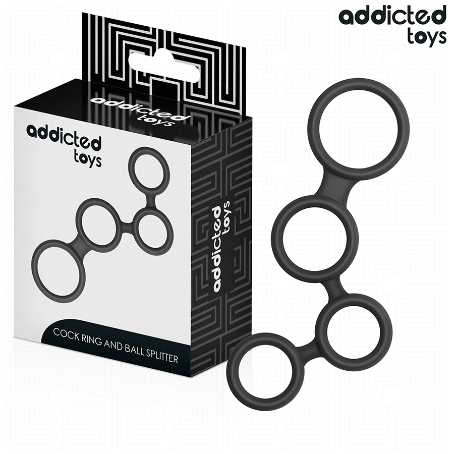 ADDICTED TOYS - PENIS RING MED SKILLERE TIL TESTIKLERNAG