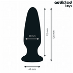ADDICTED TOYS - ANALPLUG MED SILIKONE SMYKKER STØRRELSE L 12,6 CM