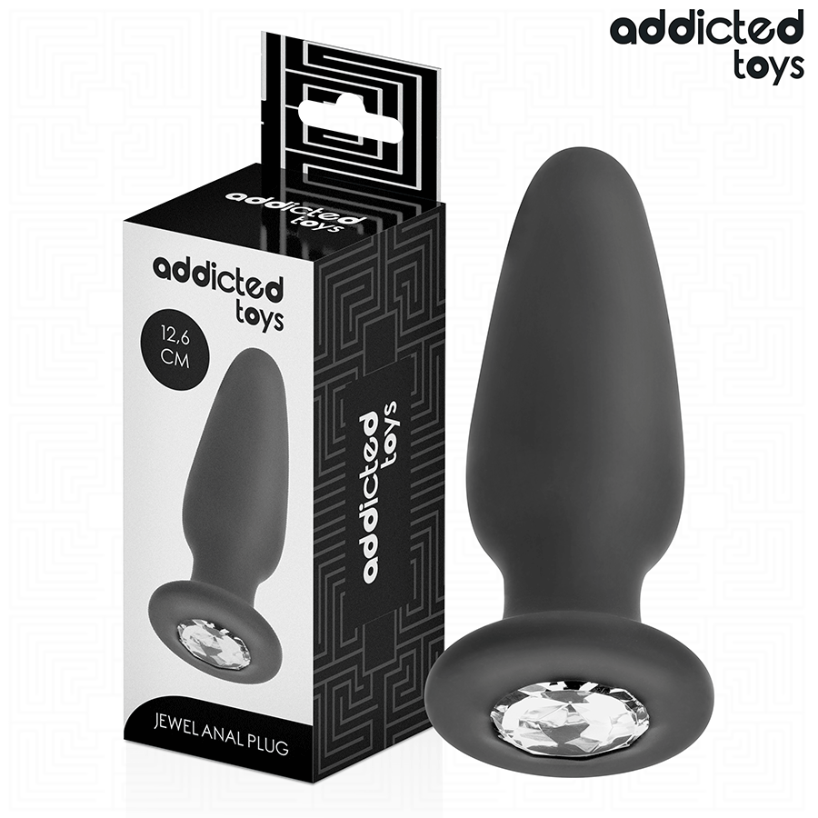 ADDICTED TOYS - ANALPLUG MED SILIKONE SMYKKER STØRRELSE L 12,6 CM