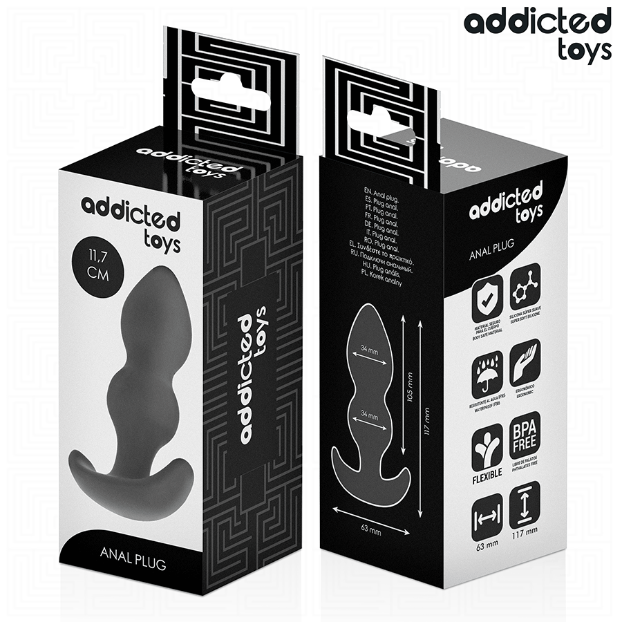 ADDICTED TOYS - ANALPLUG SILIKONE STØRRELSE L 11,7 CM