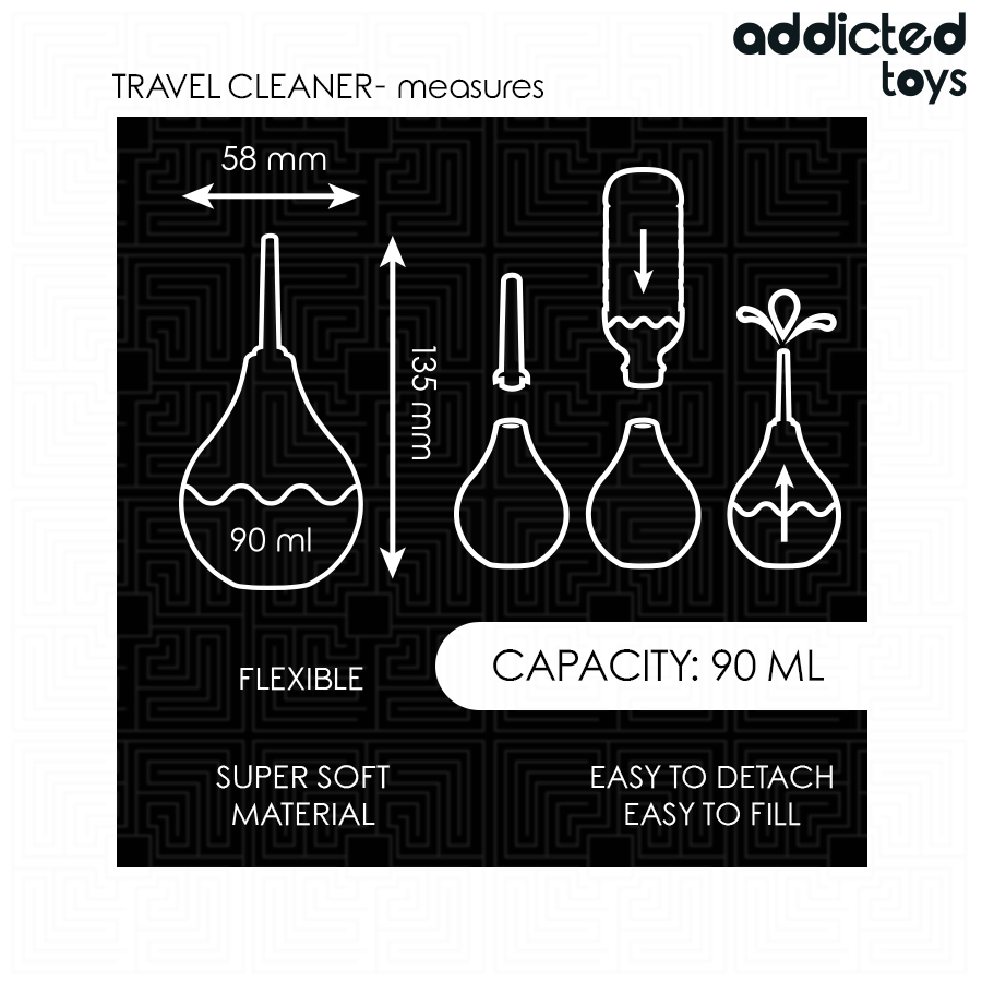 ADDICTED TOYS - REJSE-ANALRENS STØRRELSE S 90 ML