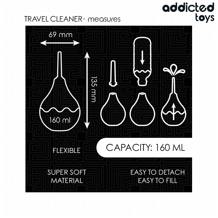 ADDICTED TOYS - REJSE-ANALRENS STØRRELSE M 160 ML