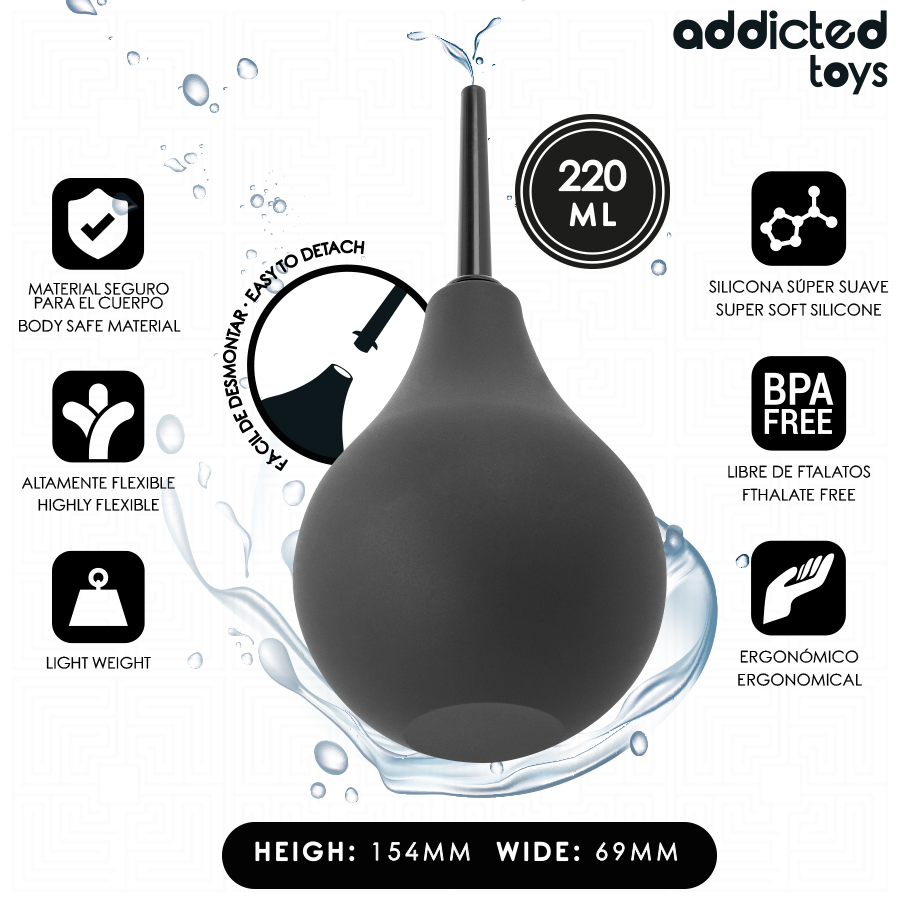 ADDICTED TOYS - REJSE-ANALRENS STØRRELSE L 220 ML