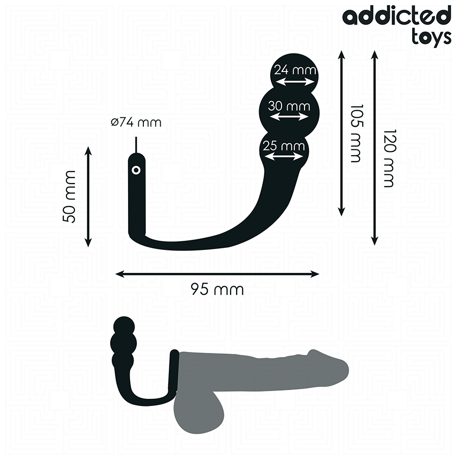 ADDICTED TOYS - ANALPLUG MED RING SILIKONE MODEL 1