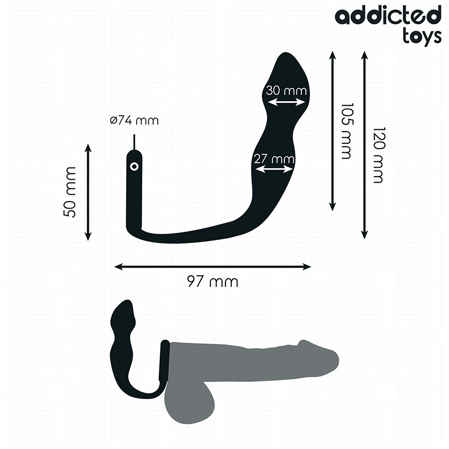 ADDICTED TOYS - ANALPLUG MED RING SILIKONE MODEL 2