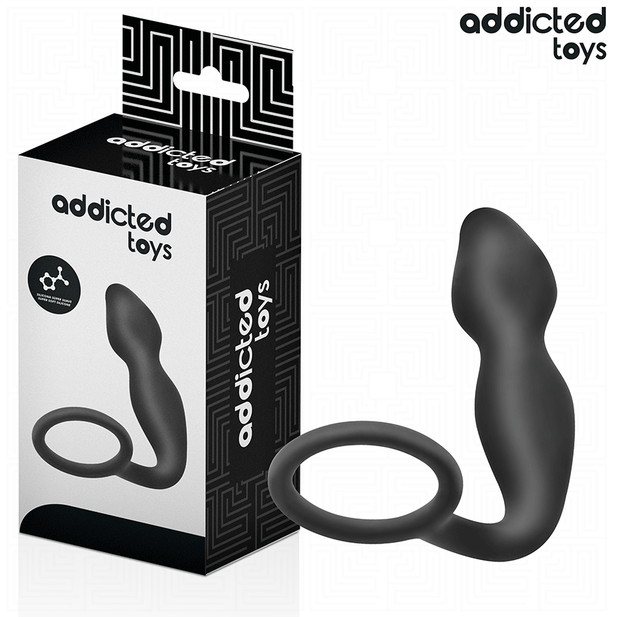 ADDICTED TOYS - ANALPLUG MED RING SILIKONE MODEL 2