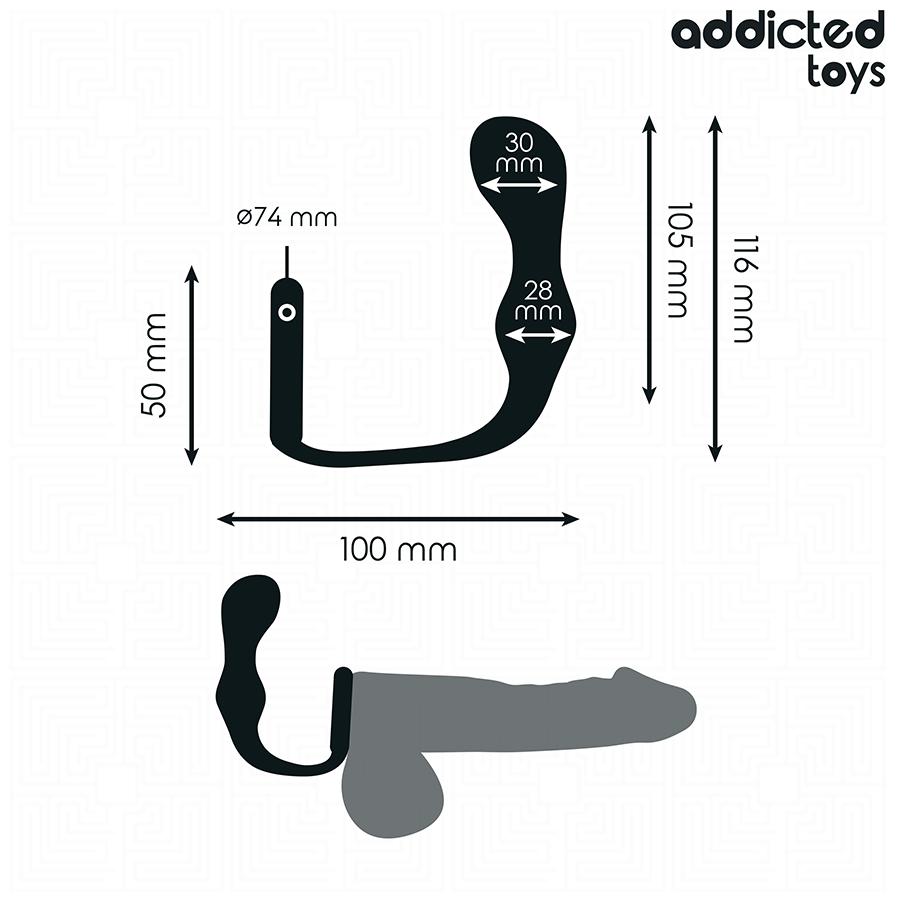 ADDICTED TOYS - ANALPLUG MED RING SILIKONE MODEL 3