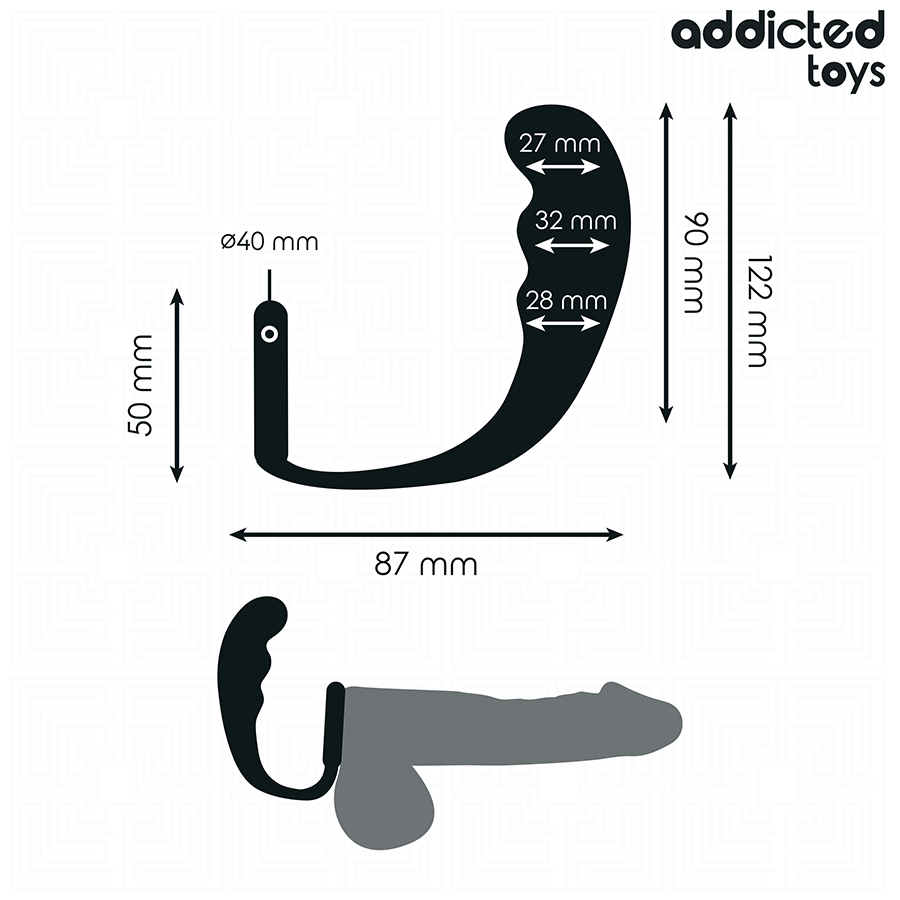 ADDICTED TOYS - ANALPLUG MED RING SILIKONE MODEL 4