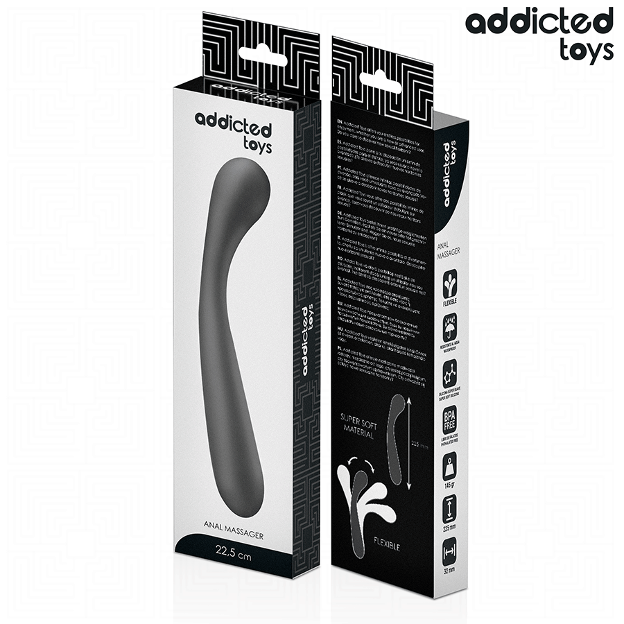 ADDICTED TOYS - DOBBELT ANAL MASSAGEAPPARAT SILIKONE 22,5 CM