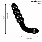 ADDICTED TOYS - DOBBELT ANAL MASSAGEAPPARAT SILIKONE 16,5 CM