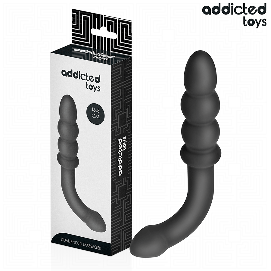 ADDICTED TOYS - DOBBELT ANAL MASSAGEAPPARAT SILIKONE 16,5 CM