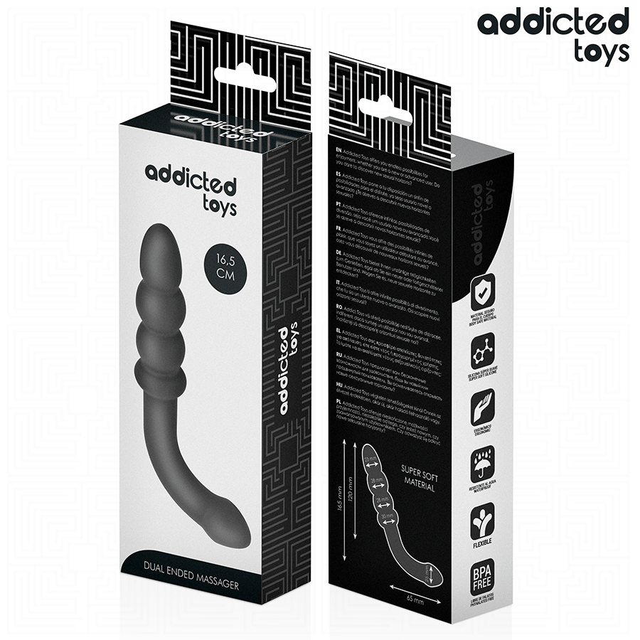 ADDICTED TOYS - DOBBELT ANAL MASSAGEAPPARAT SILIKONE 16,5 CM