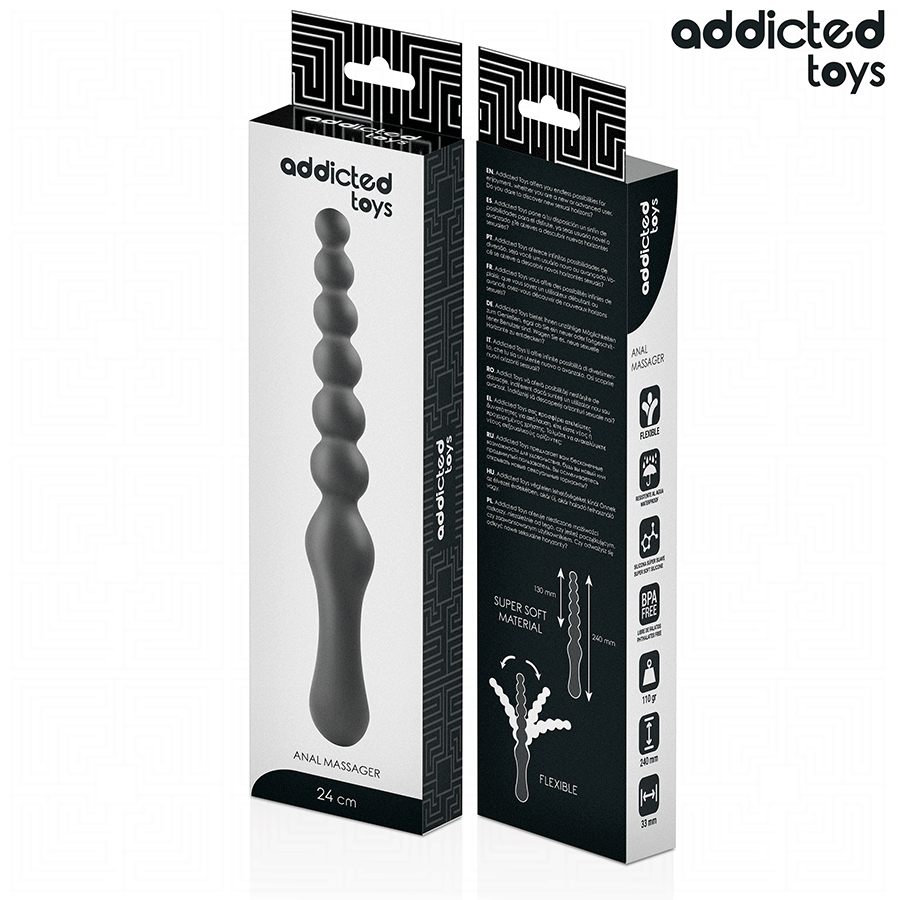 ADDICTED TOYS - DOBBELT ANAL MASSAGEAPPARAT SILIKONE 24 CM