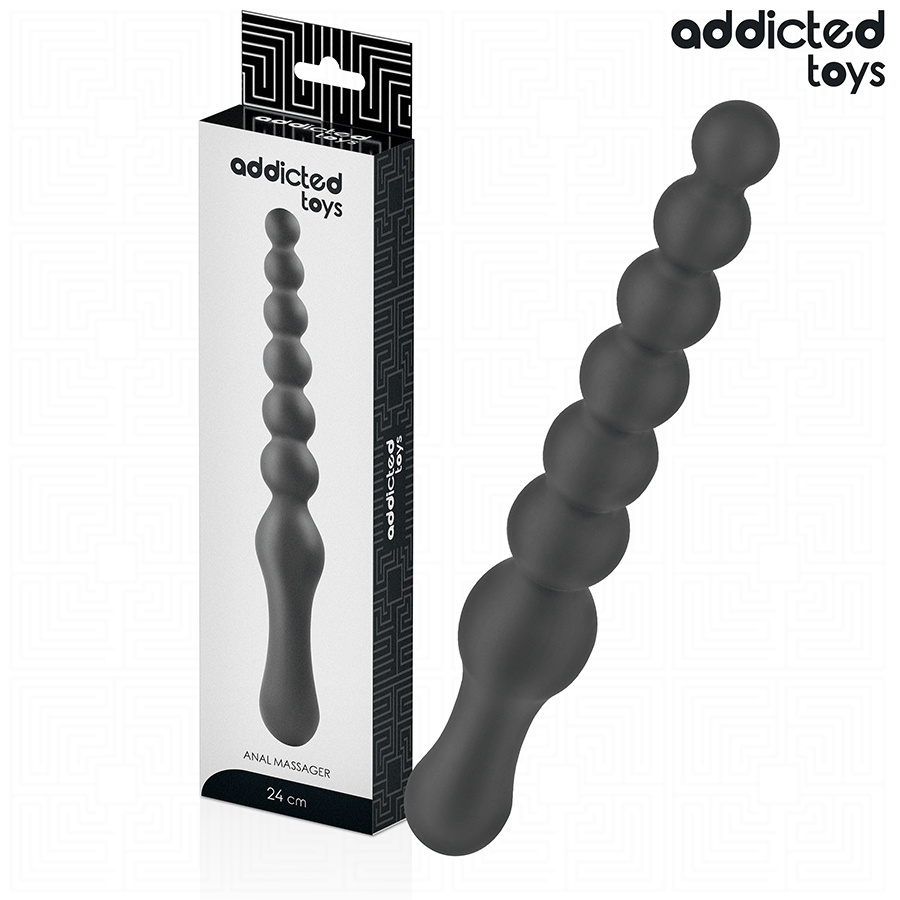 ADDICTED TOYS - DOBBELT ANAL MASSAGEAPPARAT SILIKONE 24 CM