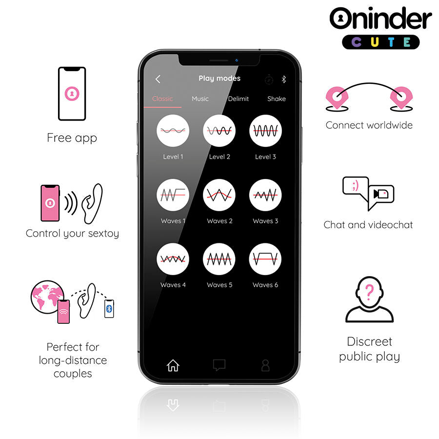 ONINDER CUTE - LOVE BUNNY VIBRATOR G-SPOT KLITORIS - GRATIS VERDENSDÆKKENDE APP