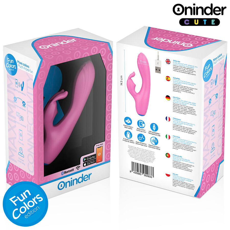 ONINDER CUTE - LOVE BUNNY VIBRATOR G-SPOT KLITORIS - GRATIS VERDENSDÆKKENDE APP
