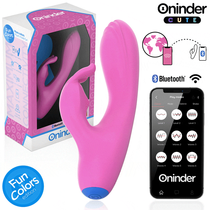 ONINDER CUTE - LOVE BUNNY VIBRATOR G-SPOT KLITORIS - GRATIS VERDENSDÆKKENDE APP