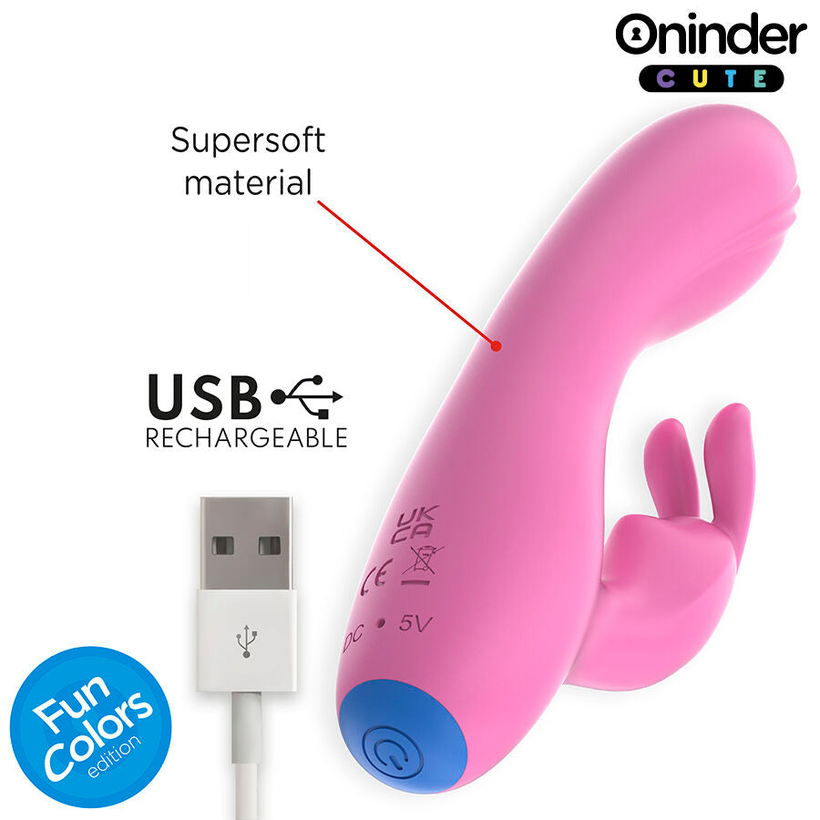 ONINDER CUTE - LOVE BUNNY VIBRATOR G-SPOT KLITORIS - GRATIS VERDENSDÆKKENDE APP