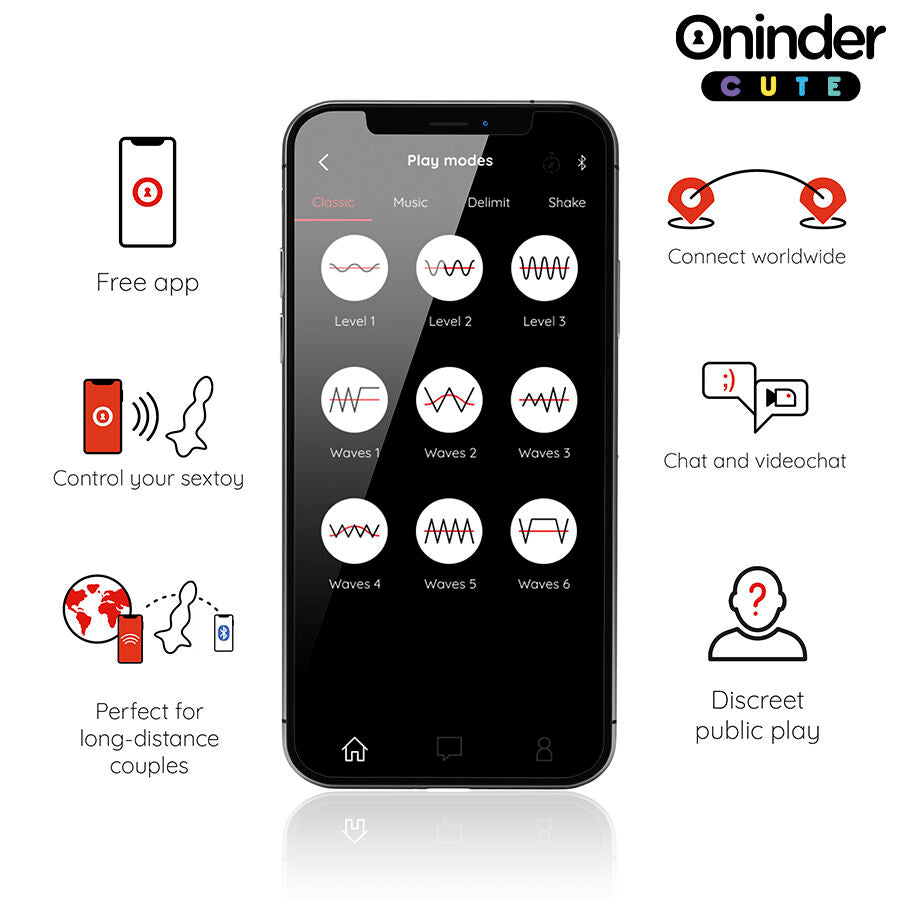 ONINDER CUTE - LOVE BUTT VIBRERENDE ANALPLUG DILATOR - GRATIS VERDENSOMSPENNENDE APP