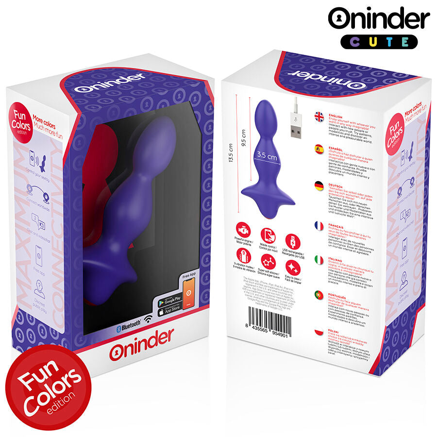 ONINDER CUTE - LOVE BUTT VIBRERENDE ANALPLUG DILATOR - GRATIS VERDENSOMSPENNENDE APP