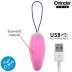 ONINDER CUTE - LOVE PLEASURE 360° VIBRERENDE-ROTERENDE SILIKONEÆG - GRATIS GLOBAL APP