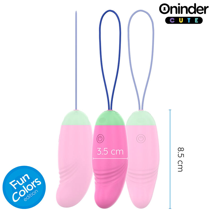 ONINDER CUTE - LOVE PLEASURE 360° VIBRERENDE-ROTERENDE SILIKONEÆG - GRATIS GLOBAL APP