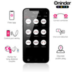 ONINDER CUTE - KÆRLIGHED OG FORNØJELSE VIBRO-BØLGE TAPPENDE SILIKONEÆG - GRATIS GLOBAL APP