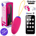 ONINDER CUTE - KÆRLIGHED OG FORNØJELSE VIBRO-BØLGE TAPPENDE SILIKONEÆG - GRATIS GLOBAL APP