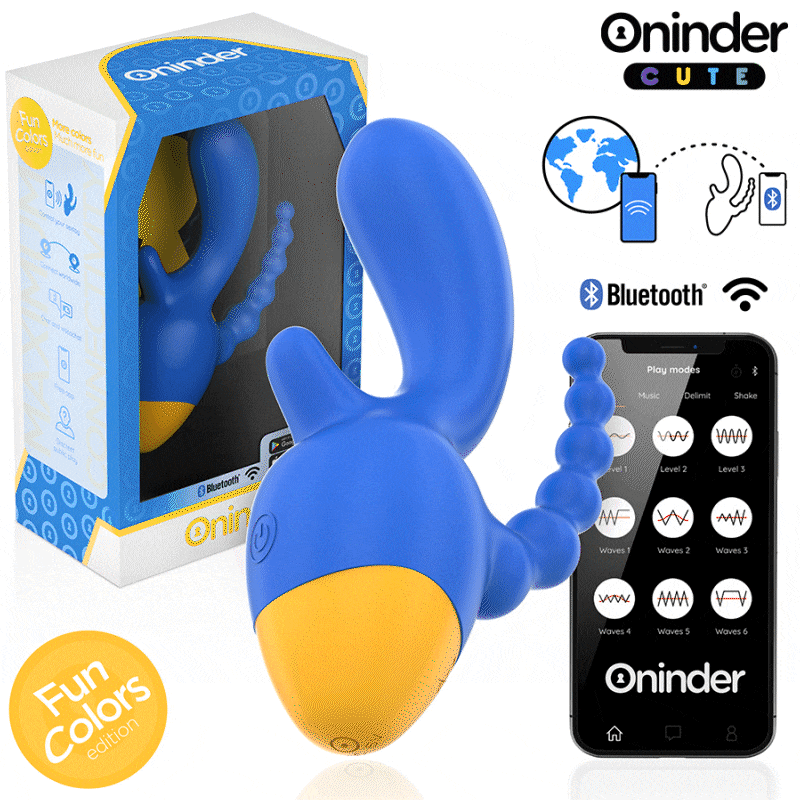 ONINDER CUTE - LOVE 3SOME TRIPLE VIBRATOR - GRATIS VERDENSOMSPENNENDE APP