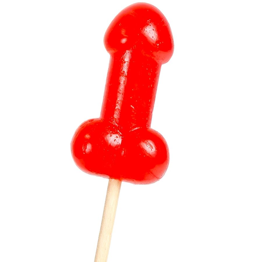 SECRETPLAY - KIRSEBÆRSLIKKEPILLE MED PENIS MED KRYDRET VARMEFFEKT