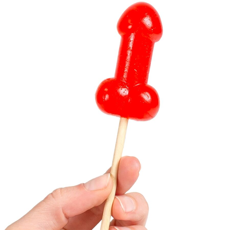 SECRETPLAY - KIRSEBÆRSLIKKEPILLE MED PENIS MED KRYDRET VARMEFFEKT