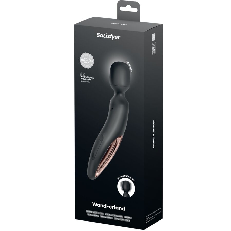 SATISFYER - WAND ERLAND VIBRERENDE MASSAGEAPPARAT SORT