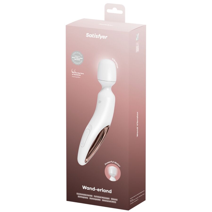 SATISFYER - WAND ERLAND VIBRERENDE MASSAGEAPPARAT HVID